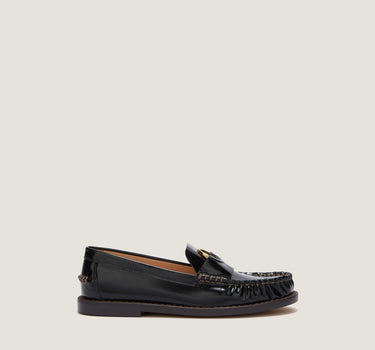 Kali Black Leather Loafer