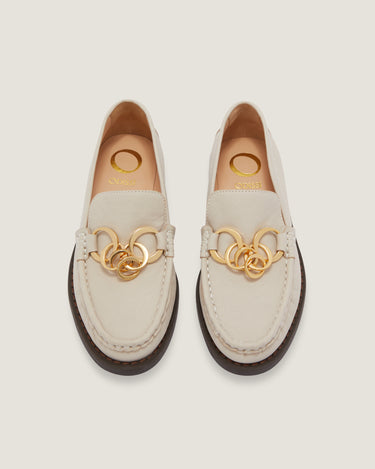 Jane White Grainy Goat Leather Loafer - Odissì - 4