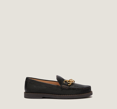 Jane Black Grainy Goat Leather Loafer