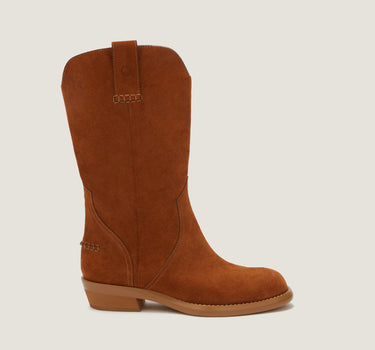 Frances Tan Soft Suede Cowboy Boot