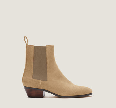 Ella Natural Suede Leather Bootie