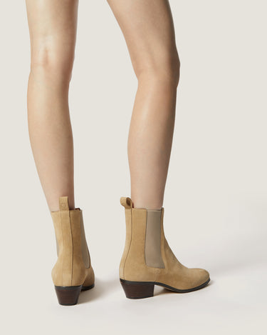 Ella Natural Suede Leather Bootie - Odissì - 5