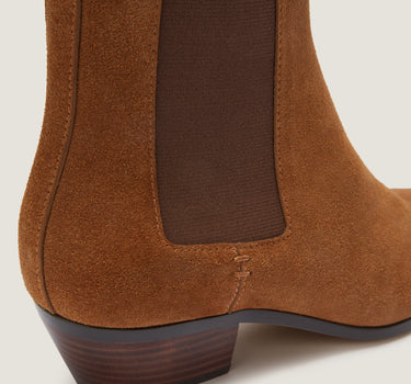 Ella Tan Suede Leather Bootie