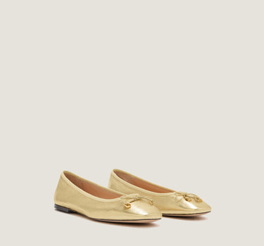 Lou Gold Leather Ballerina