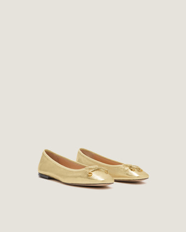 Lou Gold Leather Ballerina - Odissì - 2