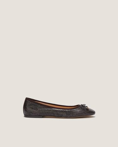 Lou Brown Python-effect Leather Ballerina - Odissì - 1