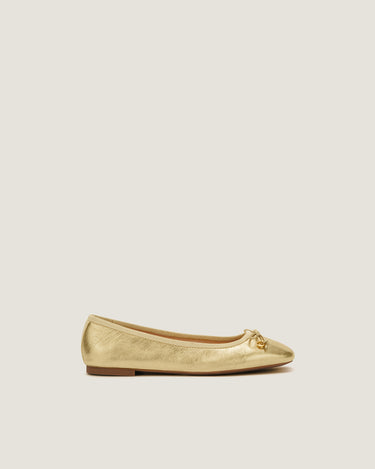 Lou Gold Leather Ballerina - Odissì