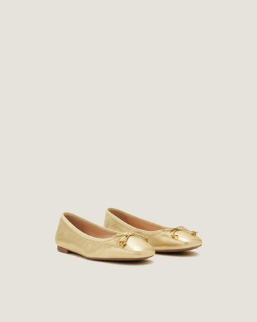 Lou Gold Leather Ballerina - Odissì - 2