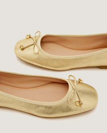 Lou Gold Leather Ballerina - Odissì - 3