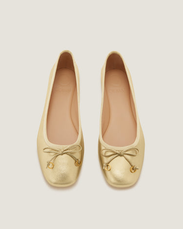 Lou Gold Leather Ballerina - Odissì - 4