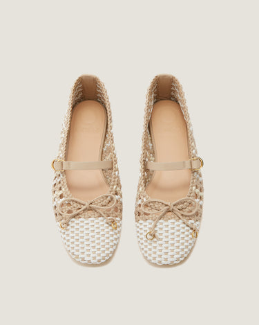 Lina White and Natural Braided Ballerina - Odissì - 4