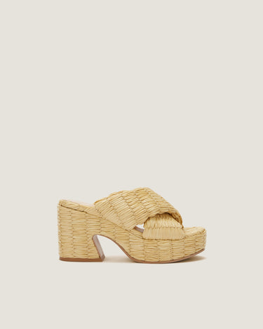 Noa Natural Rafia Wedge Sandal - Odissì