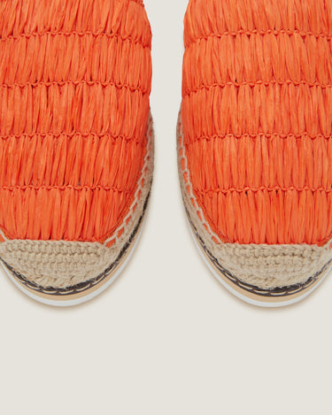 Lily Orange Raffia Flat Espadrille - Odissì - 4