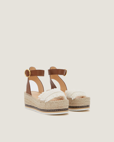 Lily Natural Cotton Fringes Mid Wedge Espadrille - Odissì - 2