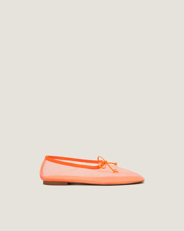 Louise Orange Fabric Mesh Ballerina - Odissì