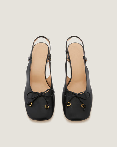 Alice Black Leather Slingback - Odissì - 4