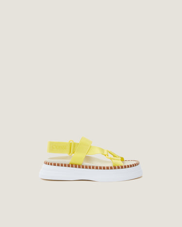 Kim Yellow Fabric Tape Sport Sandal - Odissì