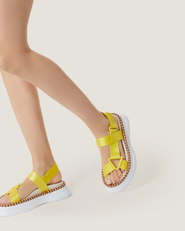 Kim Yellow Fabric Tape Sport Sandal - Odissì - 5