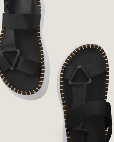 Kim Black Fabric Tape Sport Sandal - Odissì - 3