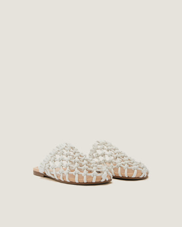 Nour White Soft Braided Slipper - Odissì - 2