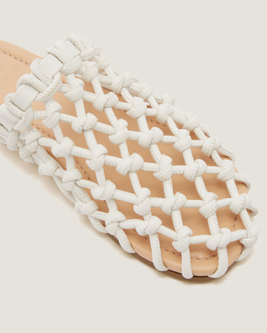 Nour White Soft Braided Slipper - Odissì - 3