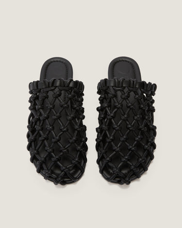 Nour Black Soft Braided Slipper - Odissì - 4