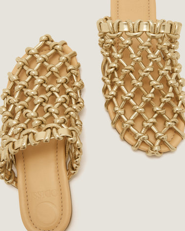 Nour Gold Soft Braided Slipper - Odissì - 3